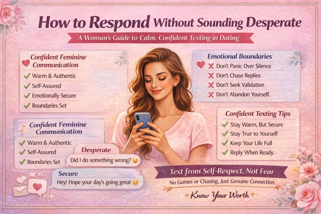 How to Respond Without Sounding Desperate: A Woman’s Guide to Calm, Confident Texting in Dating